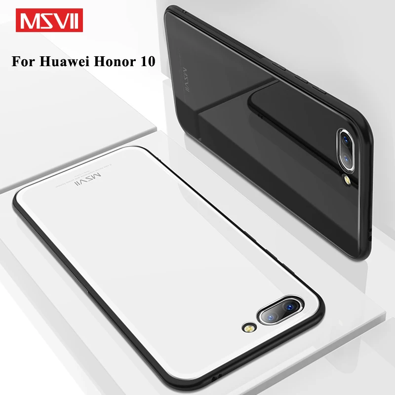 MSVII чехол для huawei Honor 10 случае плотный Honor10 силиконовая рамка + зеркало Стекло