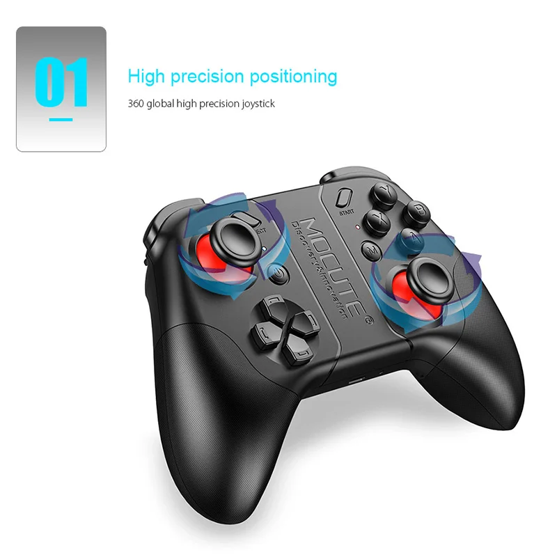 MOCUTE 053 беспроводной Bluetooth игровой контроллер портативный HandheldGamepad джойстик для Android iOS с держателем смартфона 053