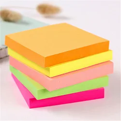 Bloc Notes en papier couleur 76x76mm, étiquette autocollante, signet, Point it, fournitures scolaires et de bureau, 100 feuilles 