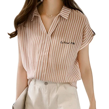 

2019 Women Summer Blouse Short Sleeve Casual Shirt Fashion Womens Tops