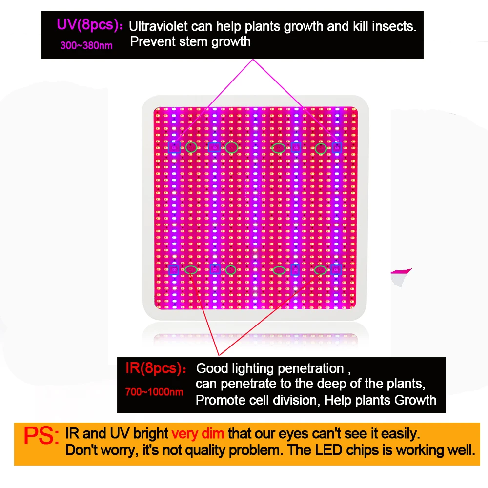 Полный спектр 400 Вт 600 Вт 800 Вт Светодиодный светильник Красный Синий Белый УФ ИК SMD5730 светодиодный светильник для растений лучший для выращивания и цветения