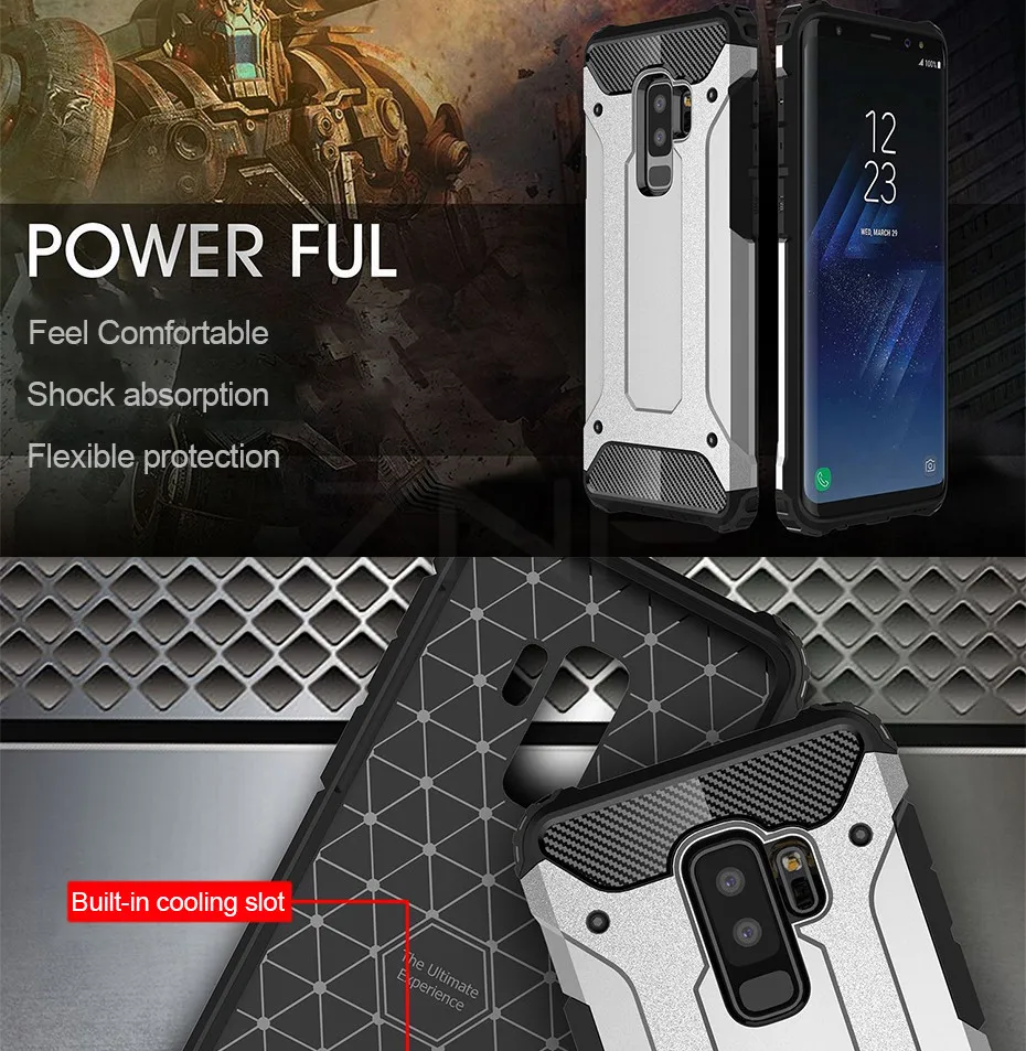 Shockproof Protection Full Cover Armor Shell Phone Cases For Samsung Galaxy Note and S Series Sadoun.com