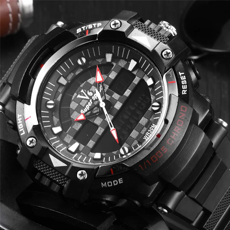 

2018 V6 Brand Men's Digital Watches Men Outdoor Sports Watch Rubber Strap Male Clock Military Army Wristwatch Relogio Masculino