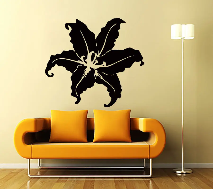 Lotus Wall Decals Flower Decal Vinyl Sticker Bathroom Bedroom Interior Art