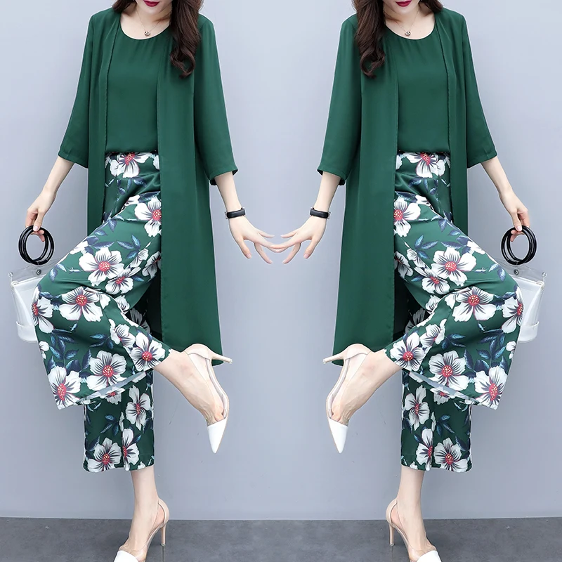 

Fashion Big Size 3 Piece Set Women Office Lady Conjunto Feminino Year-old Female Costume Ensemble Femme Survetement Pant Suit