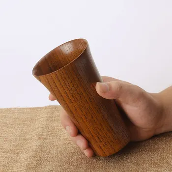 

Handmade Natural Wood Cup 220ML Water Coffee Cups Drinkware Tea Beer Juice Milk Mug