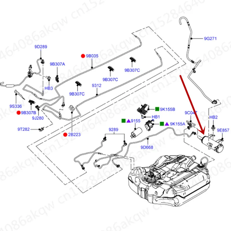 Автоцистерна сухая бутылка подходит для 2012Fo rdF oc us2015 активированный угольный резервуар топливный бак углеродная канистра топливный бак сушильная бутылка