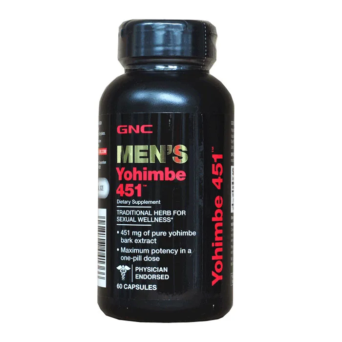 

Free Shipping MEN'S Yohimbe 451 mg of pure yohimbe bark extract 60 pcs