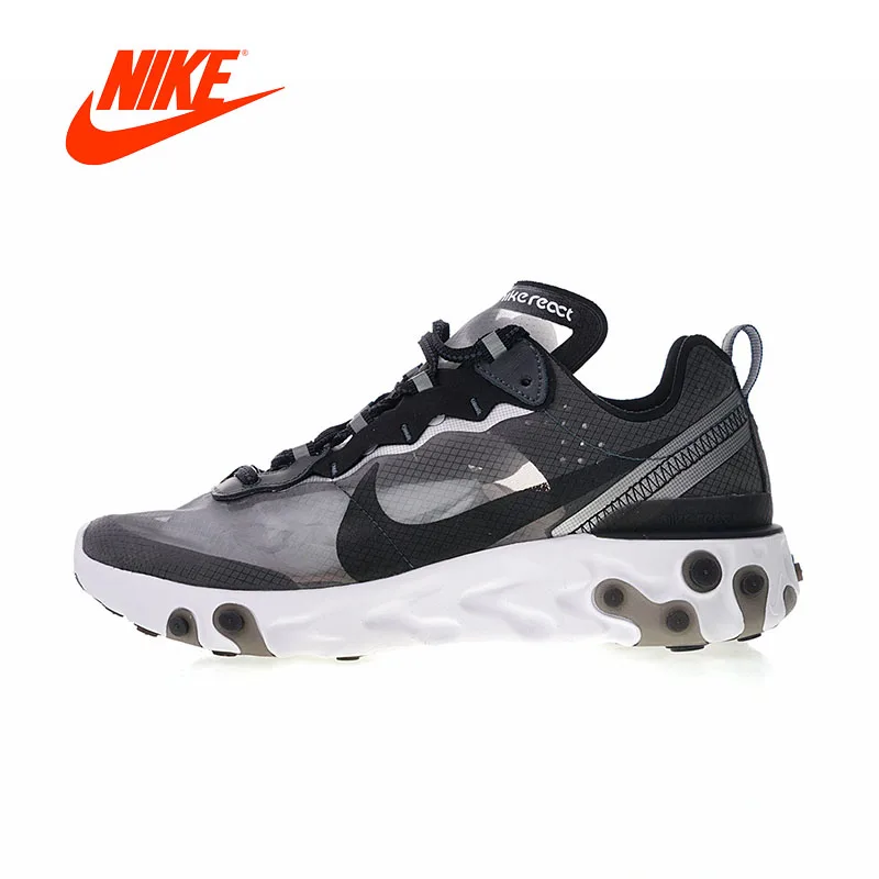 Original New Arrival Authentic Nike Upcoming React Element 87 Men's Sport Outdoor Running Shoes Sneakers Good Quality AQ1090-001