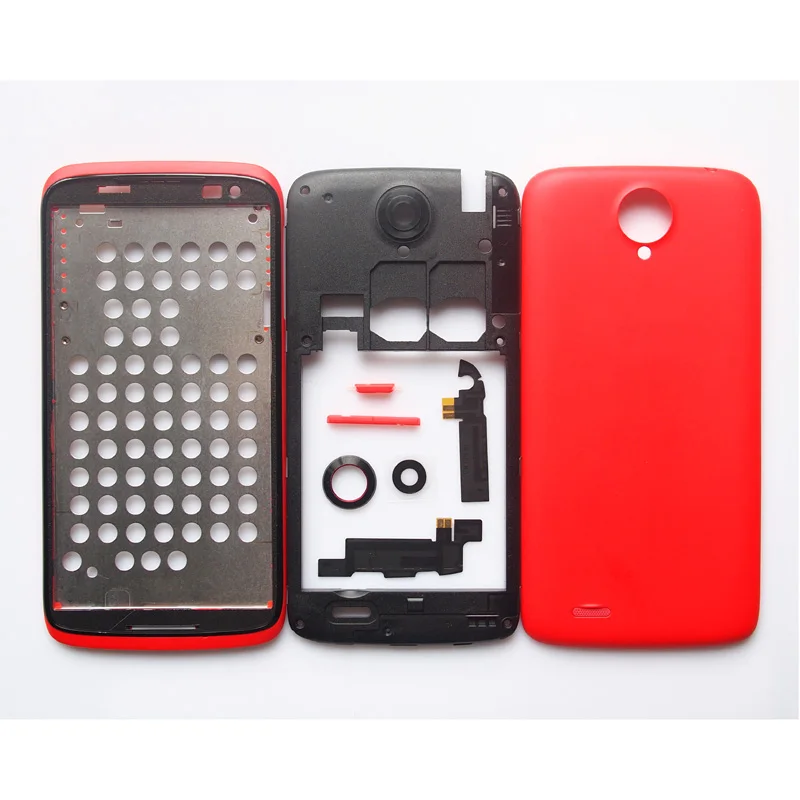 

BaanSam New Front Frame Middle Frame Battery Door Back Cover Housing Case For Lenovo S820 With Camera Lens+Power Volume Buttons