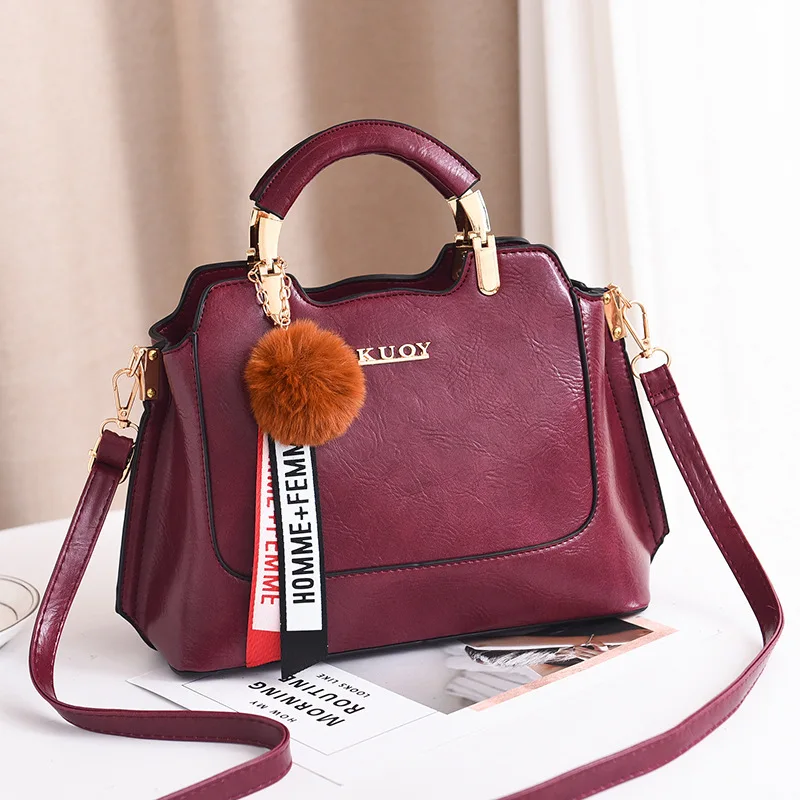 

2019 New listing womens handbags Simple style womens shoulder bags female Pu leather all-match handbag Women's Messenger Bag