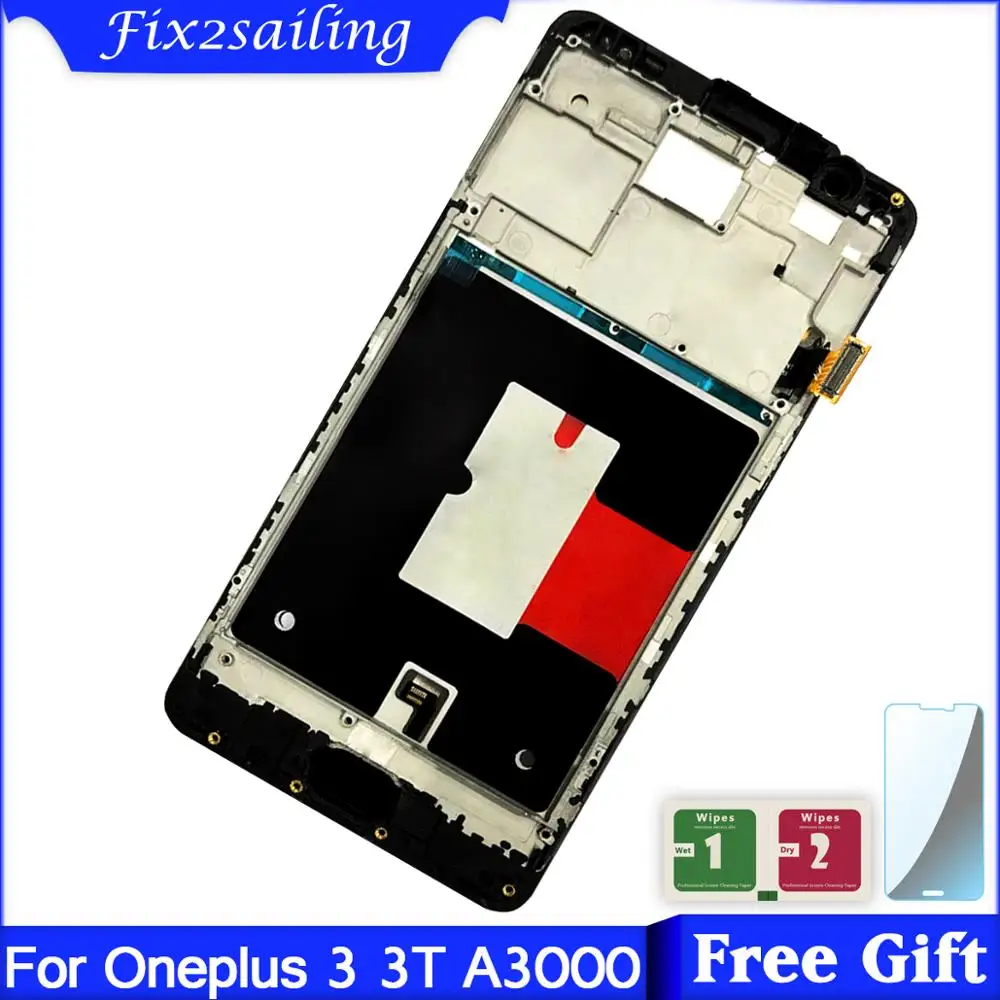

5.5inch Oneplus 3T LCD For One plus 3 A3000 / 3T A3010 Display Touch Screen Super AMOLED LCD with Frame