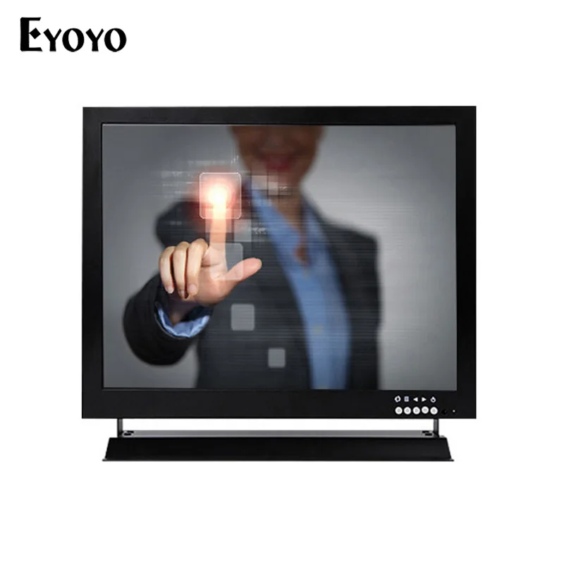 Eyoyo 15 inch HD Resistive Touch Screen Industrial Monitor 1024*768 15&quot TFT LCD CCTV with HDMl VGA BNC Interface | Безопасность и