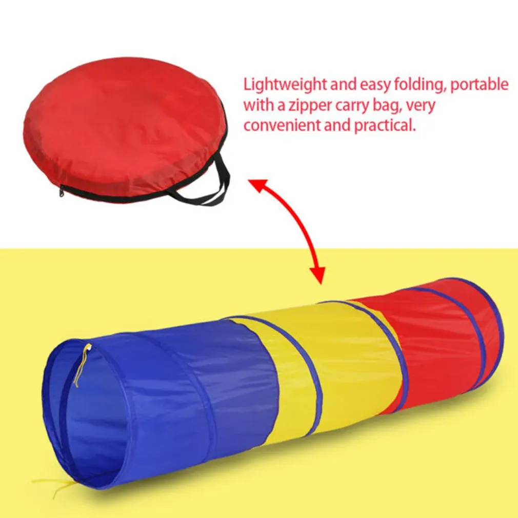 180X48CM Toys Tent For Kids Animal Pop Up Crawl Tunnel Tube Play Tent Indoors/outdoors Garden Game Infant Drill Climbing Puzzle