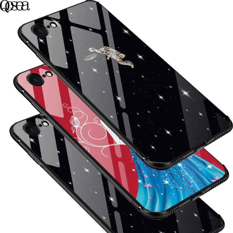 Закаленное Стекло телефон Чехлы для мангала Apple IPhone X 6 7 8 6S плюс Plus Роскошные анти