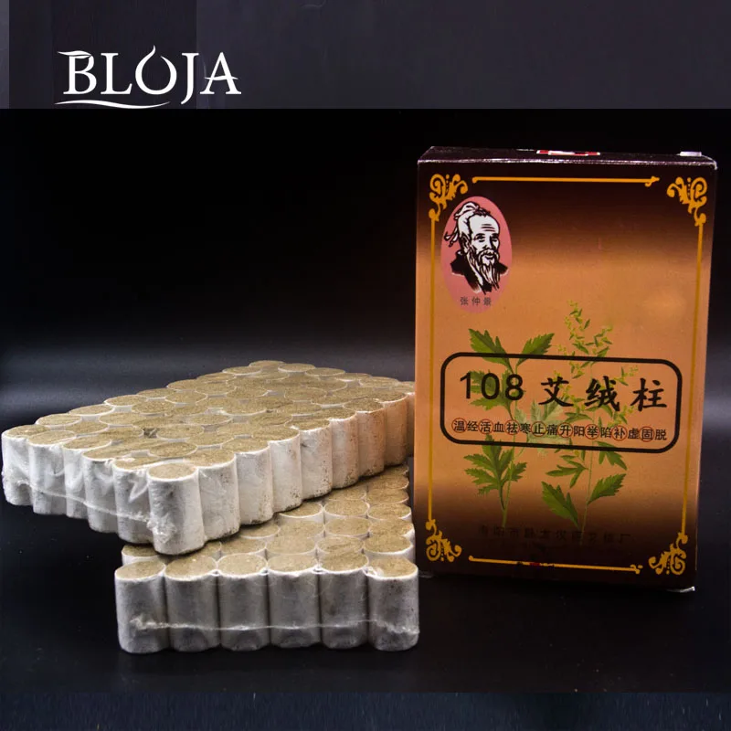 

Chinese Medical Treatment Body Shoulder Therapy High Quality 5 Years Old Pure Moxa Roll 15:1 Artemisia Moxibustion Box 108pcs