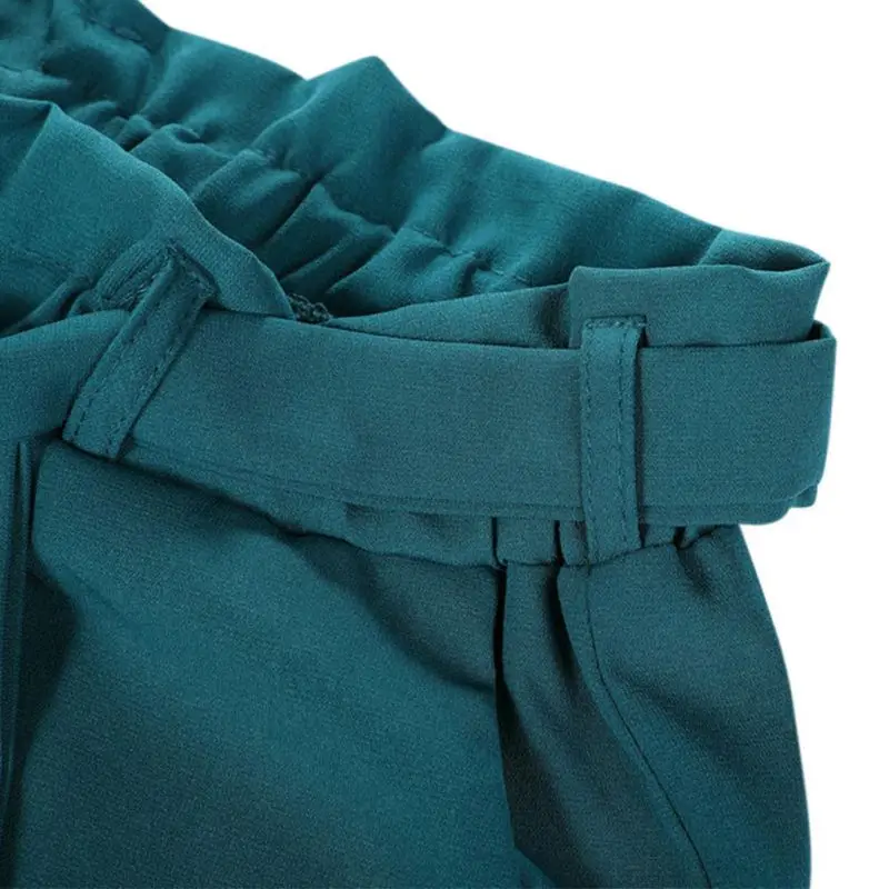 Новые женские широкие шорты с высокой талией женские сексуальные дырявые пояса пляжные летние шорты свободные с эластичной талией уличная