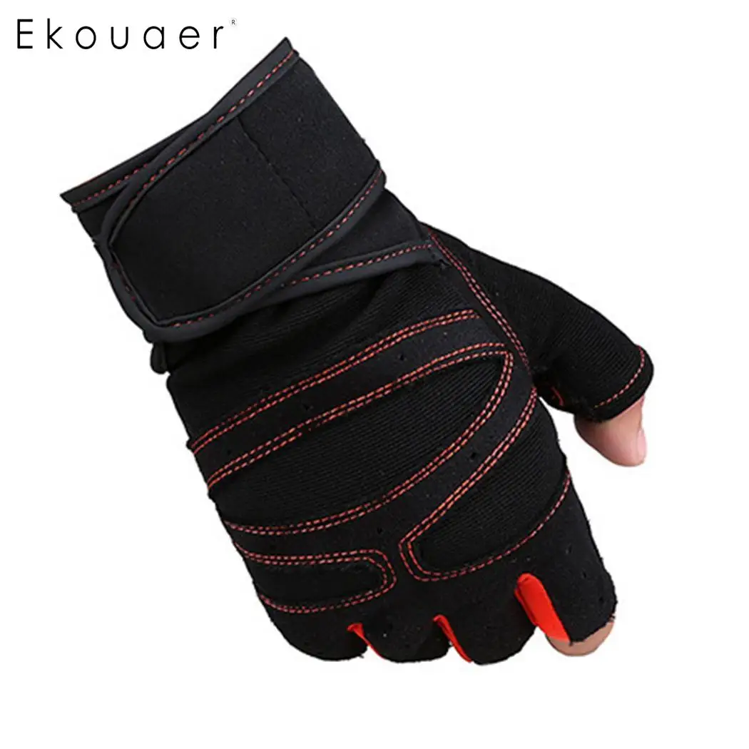 Weight Lifting Gym Gloves Wrist Protector Sports Crossfit Training workout gloves Half Finger Body Building Fitness Gloves