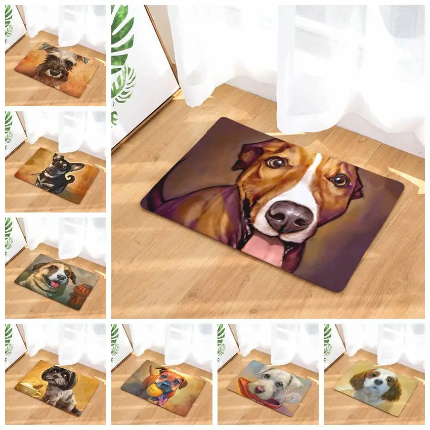Buy Cute Dog Pattern Door Mats Bathroom Mats Funny