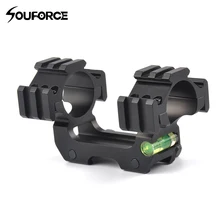 2 цвета тактическая направляющая для прицела крепление кольцо 3 боковые рельсы с уровнем пузырьков духов 20 мм крепление винтовки прицел Tri-Rail 30 мм Охота