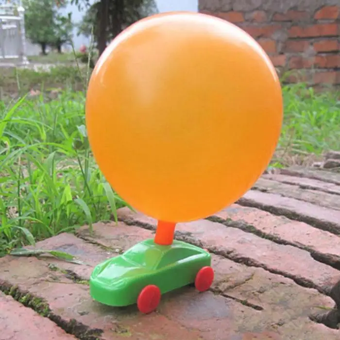 Proglam 1/5/10 Piezas de Juguetes de experimentos de Ciencia para niños DIY Ballon Car Build Kit Toy 5 Unidades 