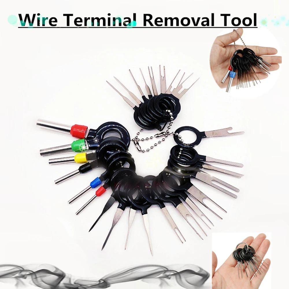 

36/26pcs Car Electrical Wiring Crimp Connector Pin Extractor Wire Terminal Removal Tool Stainless Steel Harness Connection