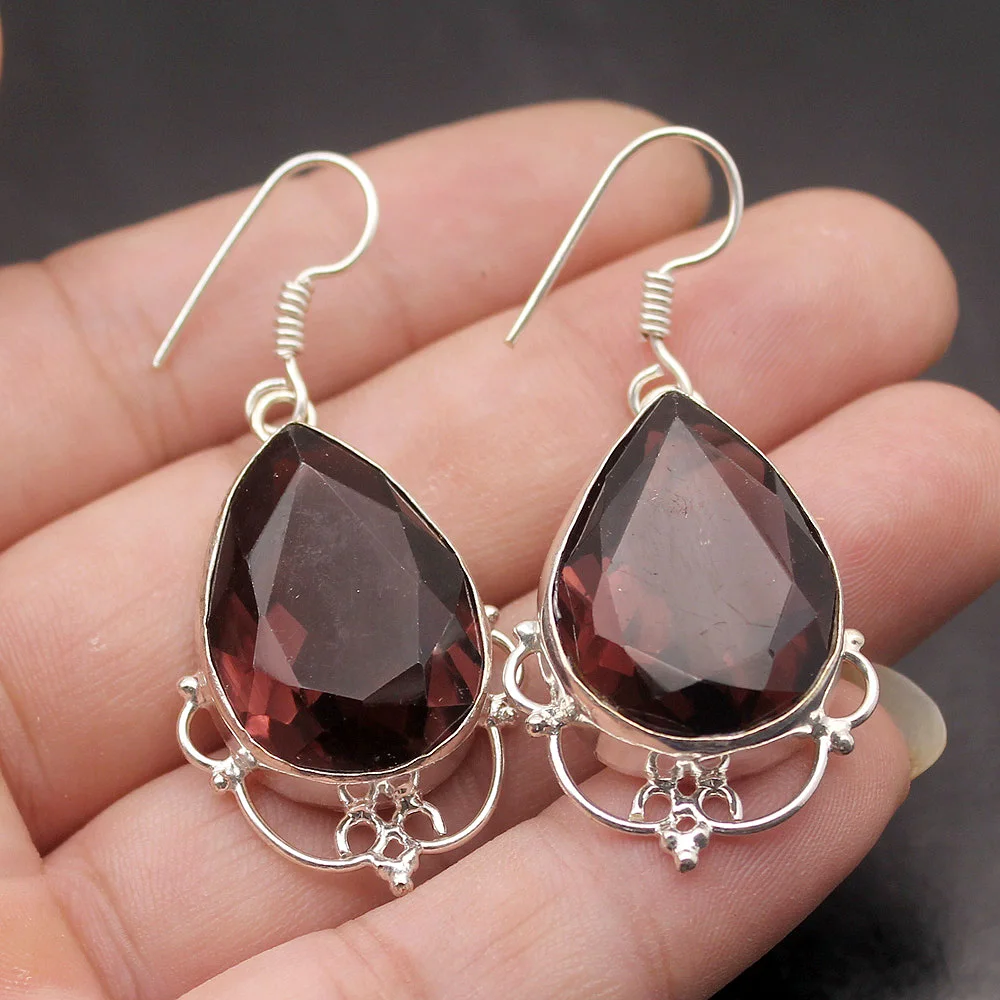 

Hermosa 49% OFF Rare Stylish Teardrop Purple Amethyst925 Sterling Silver Dangle Earrings For Women 2 Inch HP147 Free Shipping