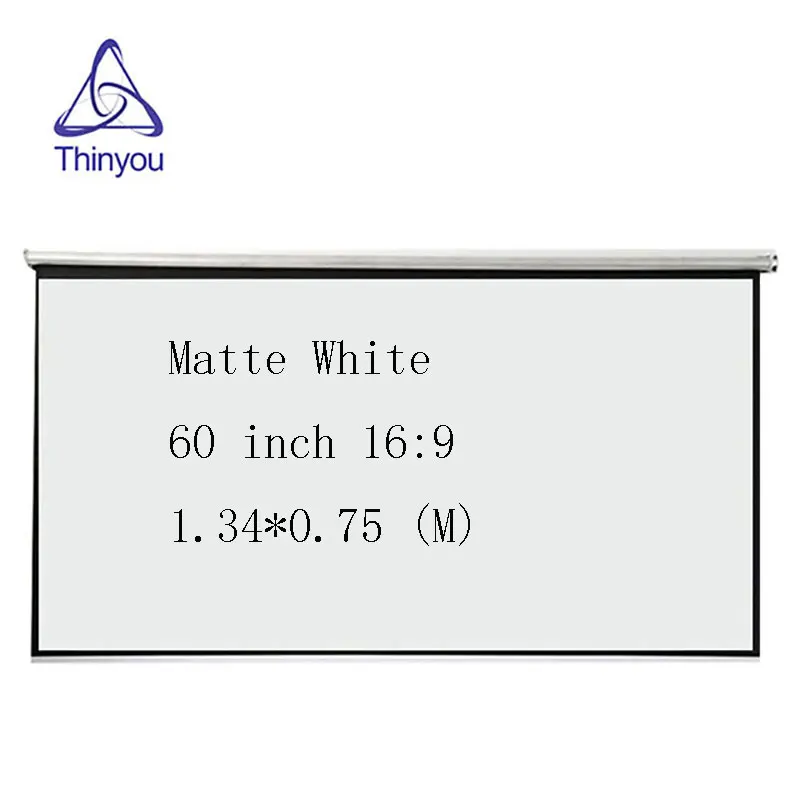 

Thinyou 60inch Projection Screen Manual Pull Up Folding Projector Screen Aspect Ratio 16:9 Portable rollo leinwand beamer