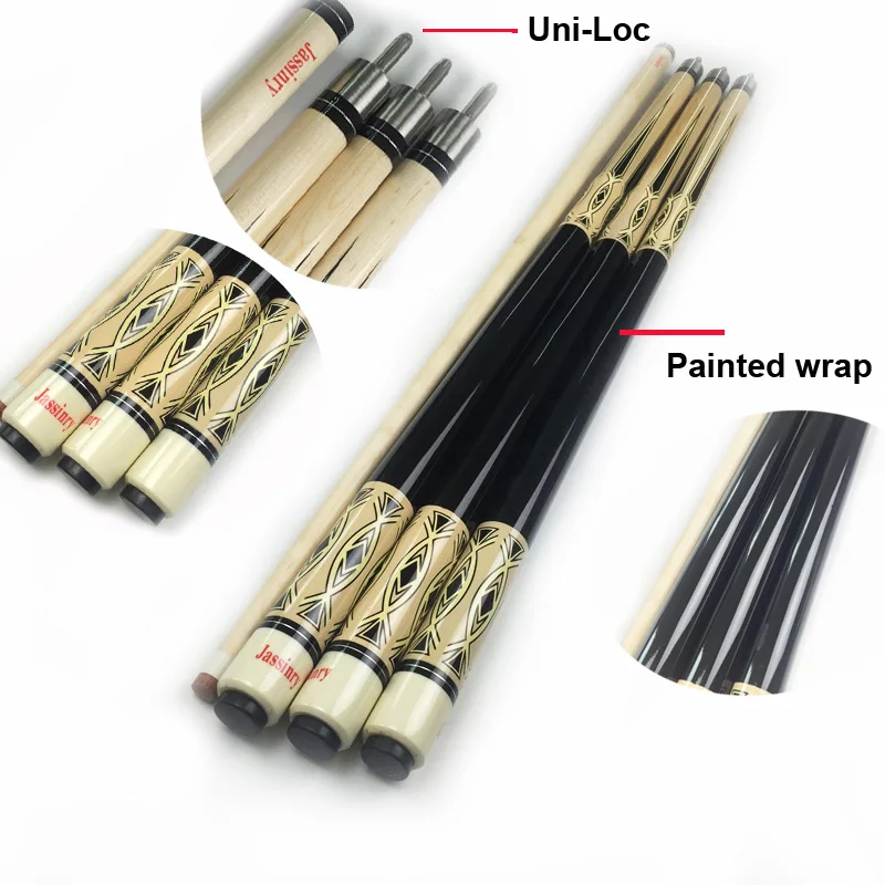 

Free shipping 13mm billiard cues Uni-Loc Joint Pool cue sticks Nine-ball Arm cues Maple wood cue sticks billiard accessories