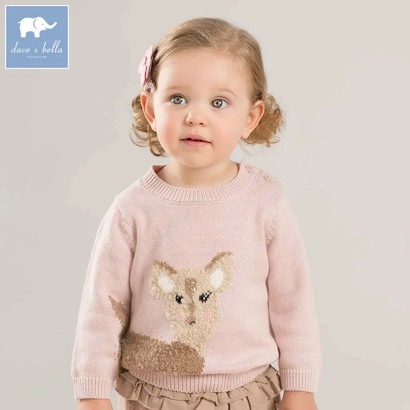 DB8256 dave bella autumn knitted sweater infant baby girls long sleeve
