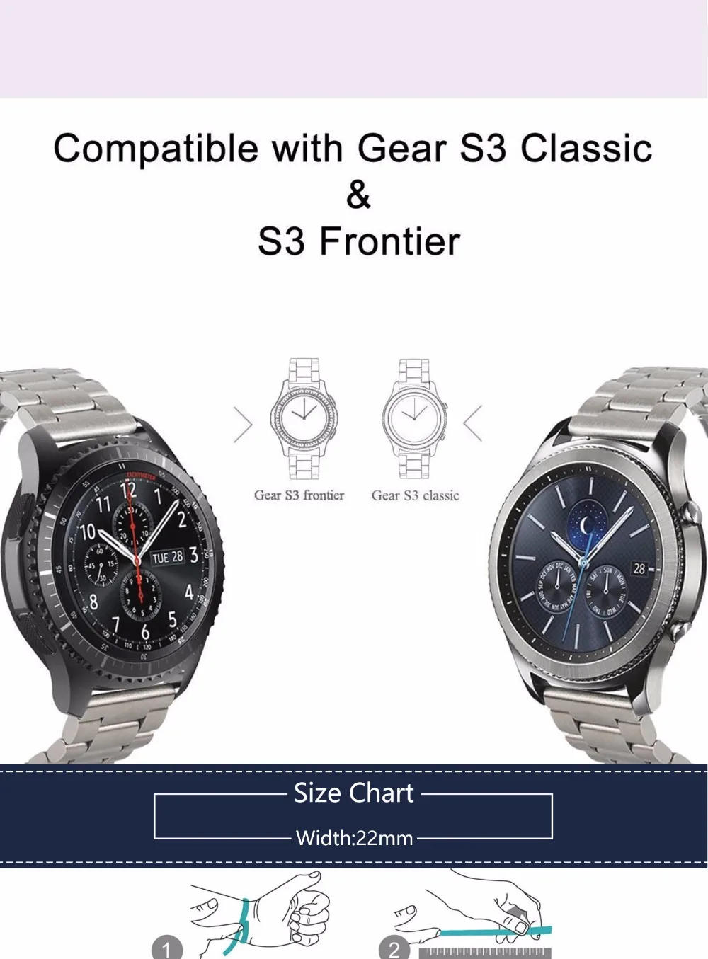 Gear S3 Band Size Chart