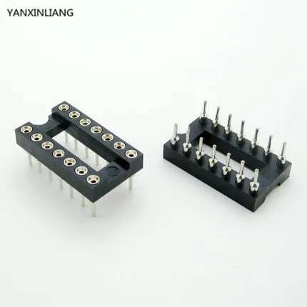 

Free Shipping 10pcs Round Hole 16 Pin 2.54MM DIP IC Sockets Adaptor Solder Type IC Connector
