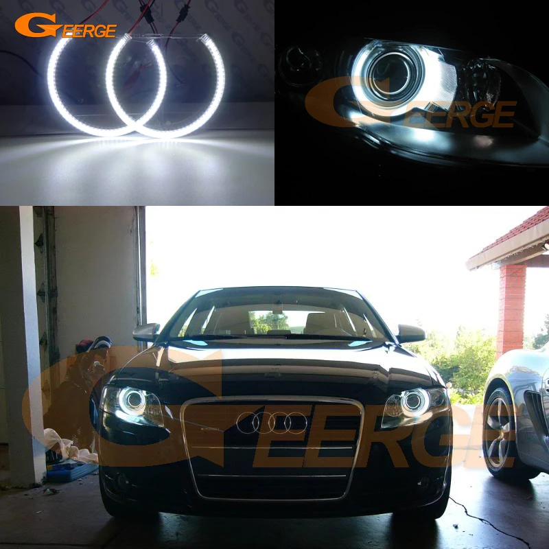 

For Audi A4 S4 RS4 2005 2006 2007 2008 2009 Xenon headlight Excellent Ultra bright illumination smd led Angel Eyes kit halo ring