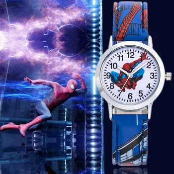 

Lovely Spiderman Kids Watches Acrylic Leather Quartz Children Wrist Watch for Boys Girls Cute Cartoon Clock Montre Enfant #2TCF