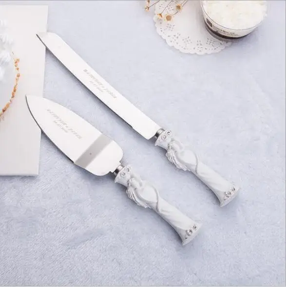 Бесплатная доставка персонализированный нож для свадебного торта невесты и