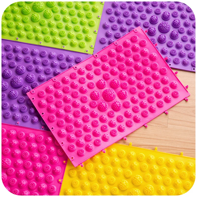 

24*14cm Color Shiatsu Sheet Foot Massage Pressure Slab Toe Mat Relax Foot Pad Blanket Health Care 5pcs/lot SK757