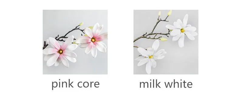 Flone 2 Heads Artificial European Magnolia Simulation Mini Small Orchid Flower Silk Flower Wedding Home Party Decor Floral (4)