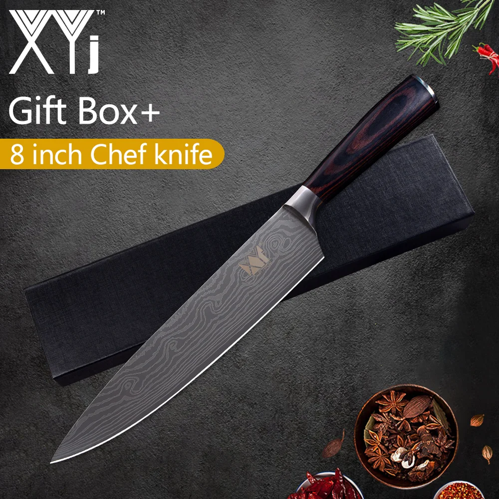 XYj 8'' 7'' 5'' 3.5'' Stainless Steel Kitchen Knife High Carbon Thin