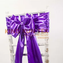 Красивый 100 шт цвета Chiavari атласное кресло пояс галстук бабочка для банкета мероприятие отель украшение