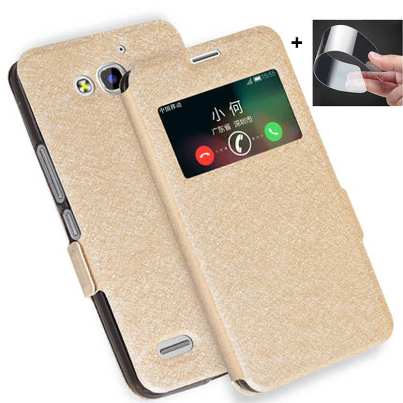 

For Huawei Honor 3X case 3Xpro cover open window PU Leather Case For Huawei Honor 3X pro case 3x play Phone Cover shell
