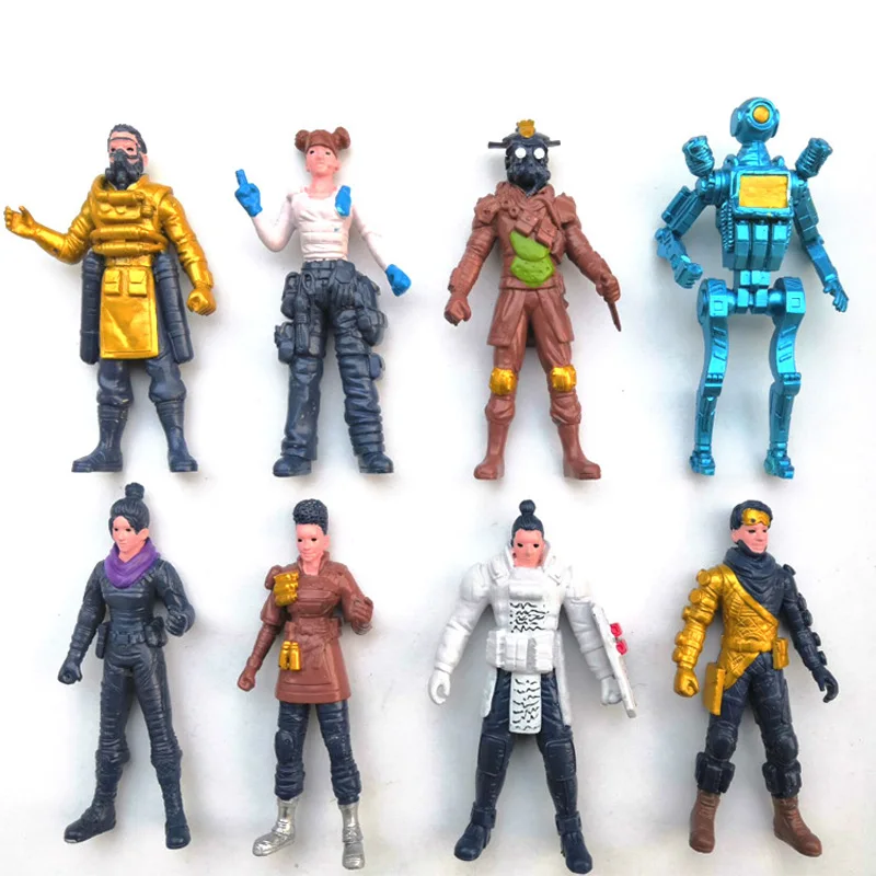 

8pcs/lot Battle Royale Apex Legends action & toy figures Nendoroid 11cm PVC Apex Legends Figma Vinyl Doll Toys