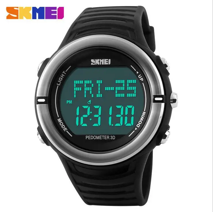 Step Counter Watch Pedometro Contador De Calorias Pulse Heart Rate Watch Pedometers For Running Free Shipping