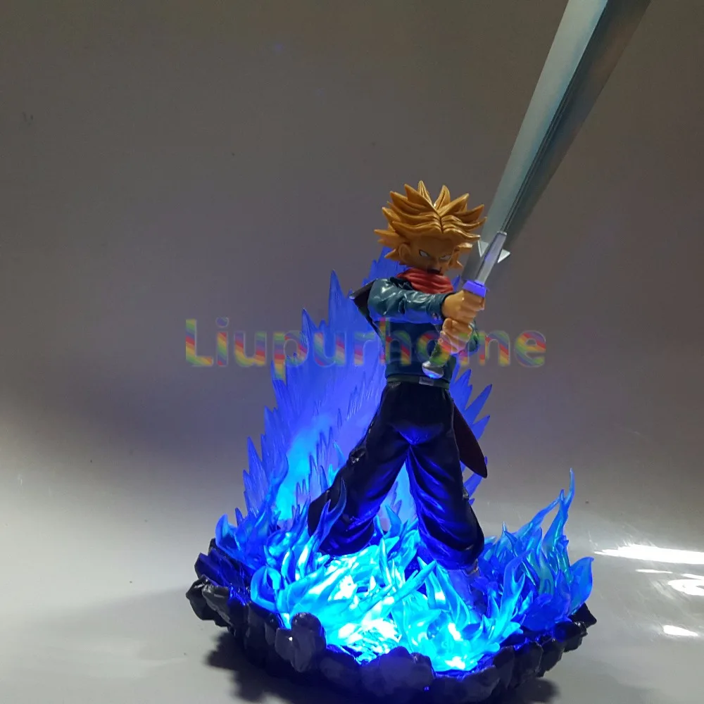 Dragon Ball Z Trunks The sword of hope Led Blue Fire Night Lights Lamp Anime Dragon Ball Super Trunks Decorative Led Lighting