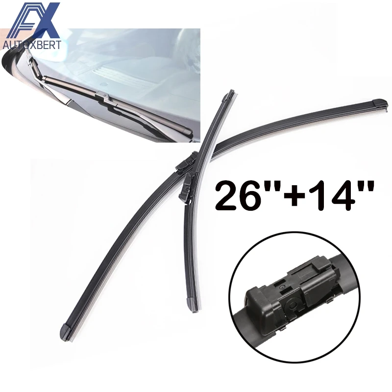 AX Misima Front Windshield Wiper Blades For Opel Mokka 26"&14" Fit Push