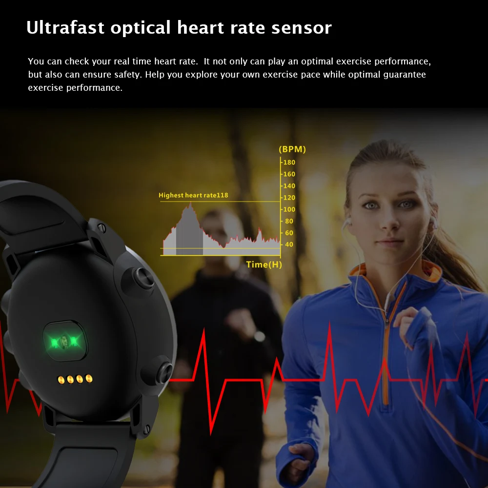  Makibes G06 Smart Uhr Multisport-fahrrad GPS Uhr Männer Armbanduhr Herz Rate Monitor IP68 Wasserdic