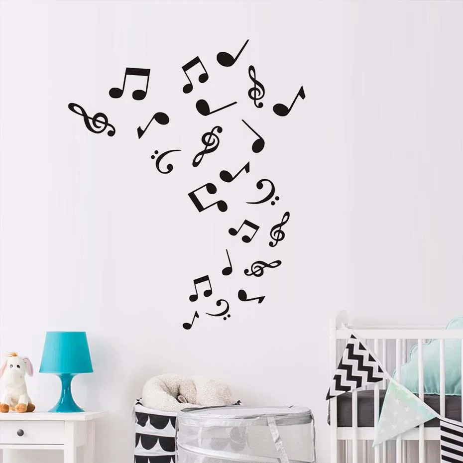 Musical Notes Wall Decal Home Decoration Wallpaper Living Room Sofa Vinyl Music Removable Wall Sticker For Kids Rooms Home Decor Musical Notes Wall Decal Home Decoration Wallpaper Living Room Sofa Vinyl Music Removable Wall Sticker For Kids Rooms Home Decor