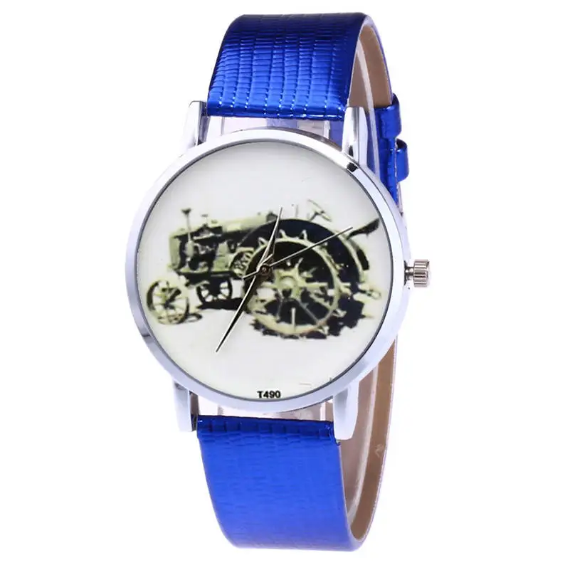 

2019 Hot Fashion Watch Exquisite Modern Women Watch Vintage style motorcycle pattern illustration dial relogio feminino AA4
