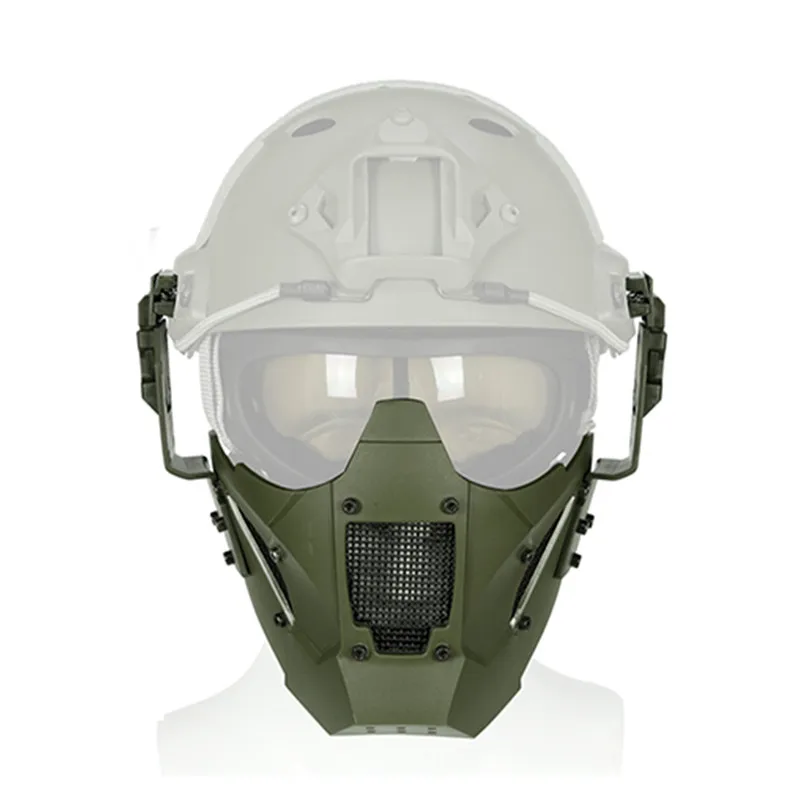 

WosporT Tactical Iron Samurai Face Mask for Fast Helmet Cover Collocation Half Face Module Mask for Airsoft Tactical Fast Helmet