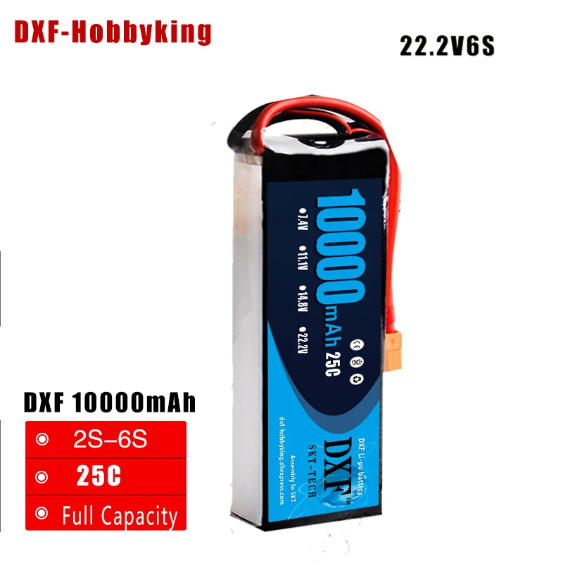 2017 DXF 10000Mah 22 2V 25C Lithium Li po Battery T or XT60 plug For RC