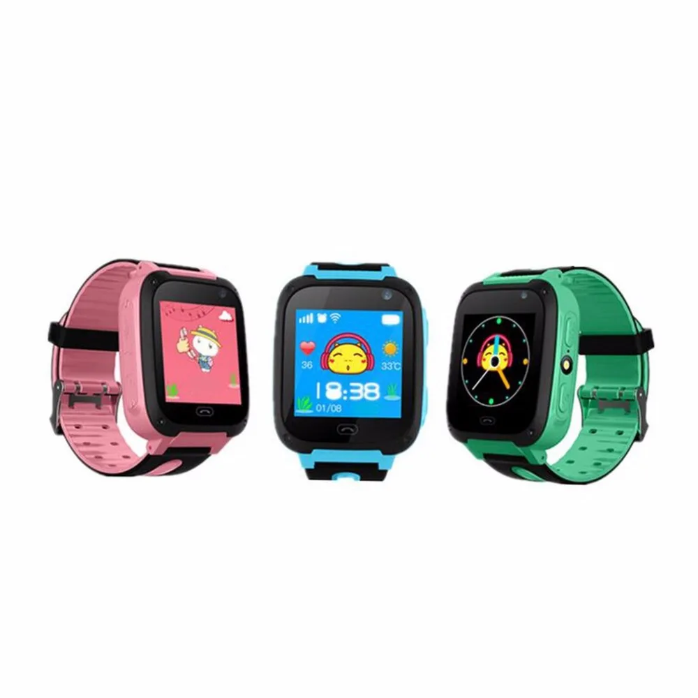 V6 GPS Child Smart Watch Anti Lost Tracker SOS Smart Monitoring Positioning Phone Kids GPS Baby Watch Compatible IOS Android